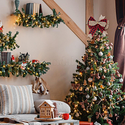 2 шт. льняная ткань с узором тартан&nbsp;AJEW-SP0003-67