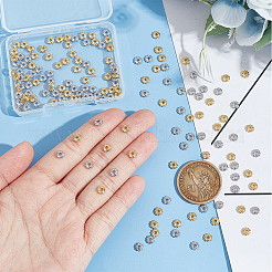 160 шт. 2-х цветные бусины-разделители из сплава&nbsp;FIND-BC0004-91