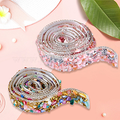 2 стиль отделки из смоляных стразов и бусин&nbsp;DIY-CY0002-11A