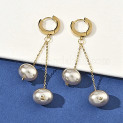 Серьги-кольца из нержавеющей стали 304 с ионным покрытием (IP)&nbsp;EJEW-D350-01G