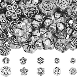 80шт 10 стиля бусины из сплава в тибетском стиле&nbsp;TIBE-SC0002-46