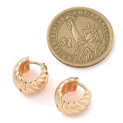 Стойка покрытие кольцо латунные серьги-кольца&nbsp;EJEW-M090-02G
