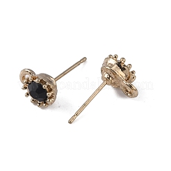 Цинковый сплав с фурнитурой для серег со стразами&nbsp;FIND-WH0126-36LG-02