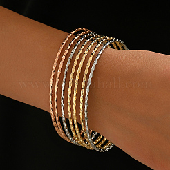 Набор браслетов из латуни с круговой текстурой для женщин&nbsp;SD4492