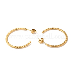 Ионное покрытие (ip) 304 нержавеющая сталь c-образные серьги-гвоздики для женщин&nbsp;EJEW-Z066-06G