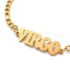 Созвездие 202 нержавеющая сталь Фигаро цепочка браслеты для женщин мужчин&nbsp;LS-AJEW-U006-01C