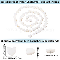 3 нить бусин из натуральных пресноводных ракушек&nbsp;SHEL-LT0001-02