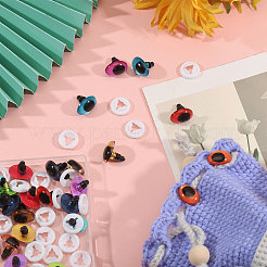 14 пара двухцветных пластиковых глаз для поделок&nbsp;DIY-CA0007-86B