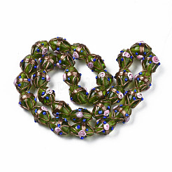 Ручной золотой песок бусины бисер нитей&nbsp;LAMP-N021-40F