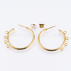 Ионное покрытие (ip) 304 нержавеющая сталь гвоздики фурнитура для сережек&nbsp;X-STAS-Q231-02G