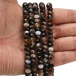 Натуральные полосатые агатовые бусы&nbsp;G-Z111-A01-03