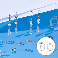 40 шт. 4-х стилевые латунные серьги с застежкой-молнией&nbsp;KK-DC0002-15