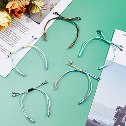 20 шт. двухцветный нейлоновый шнур для самостоятельного изготовления браслета&nbsp;AJEW-DC00015