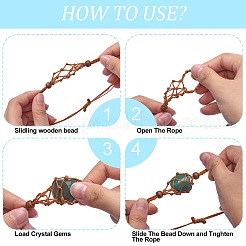 12шт регулируемый плетеный нейлоновый шнур макраме мешочек изготовление браслета&nbsp;AJEW-SW00010-04