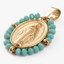 Подвески из настоящей 304 нержавеющей стали с покрытием из 18-каратного золота&nbsp;STAS-H141-A-G-1