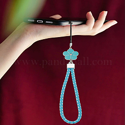 1 шт. ремешок из искусственной кожи с подвесками в виде цветка для телефона&nbsp;AJEW-LP0005-03A