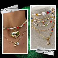 Изготовление ожерелья из 30 железной шариковой цепочки&nbsp;MAK-SP0001-08G