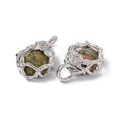 Природные подвески Unakite&nbsp;G-P484-03P-02