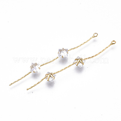 Латунные микрокубические циркониевые цепочки с кисточками большие подвески&nbsp;X-KK-N231-32-NF