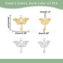 12 шт. 2-цветное ионное покрытие (IP) из нержавеющей стали 304 подвески&nbsp;STAS-UN0045-04