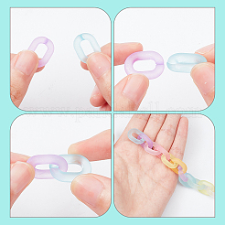 450 шт. 9 цвета прозрачные акриловые соединительные кольца&nbsp;MACR-WR0001-01