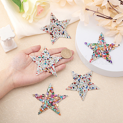 12 шт. 2-х стилистические стразы в форме звезды с горячей фиксацией&nbsp;DIY-CA0005-96