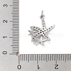 Подвески из латуни с покрытием из прозрачного кубического циркония&nbsp;KK-M293-09P