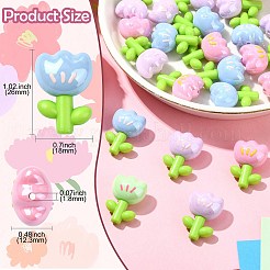 30шт эмалированные акриловые бусины&nbsp;OACR-CJ0002-01