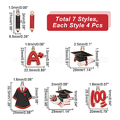 28 шт. 7 подвески из эмалевого сплава с тематикой выпускного&nbsp;ENAM-GA0001-06