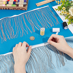 1 ярд пластиковой ленты с кисточками и бусинами&nbsp;DIY-OC0013-14B