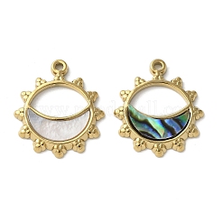 Подвески в виде цветка с луной из нержавеющей стали 304&nbsp;STAS-U037-11G-02