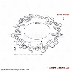 Браслеты из латуни с музыкальными нотами для женщин&nbsp;FS-WG94BAE-01