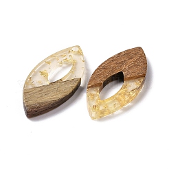 Подвески из прозрачной смолы и ореха&nbsp;RESI-N025-047A-01