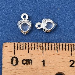 Стеклянные подвески в форме сердца из латуни&nbsp;KK-S385-01S