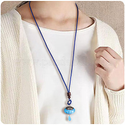 Изготовление ожерелий из двухцветного полиэстерового шнура (16 шт.)&nbsp;MAK-TA0001-19