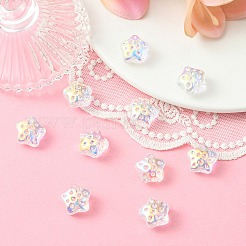 Прозрачный Electroplate стеклянные бусины&nbsp;GLAA-YW0003-19B