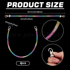 4 шт. ремешок для мобильного телефона со стразами из сплава&nbsp;AJEW-PH0007-74B