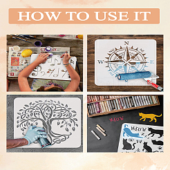 2шт пластиковые трафареты для рисования шаблоны&nbsp;DIY-WH0732-053