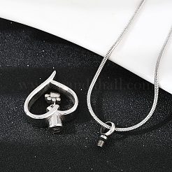 Подвеска в виде сердца из нержавеющей стали 304 с отпечатком лапы&nbsp;NJEW-S455-04P