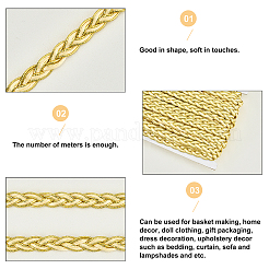 Лента для вязания из полиэстера и металлической пряжи&nbsp;OCOR-WH0068-10B-WH