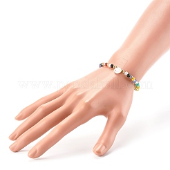 Гальванические браслеты из стеклянных бусин&nbsp;BJEW-JB06358
