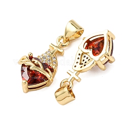 Латунные микро проложить кубического циркония подвески&nbsp;KK-K408-51G-01