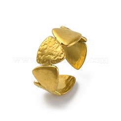 Треугольные открытые манжеты из нержавеющей стали 304 для женщин&nbsp;RJEW-M019-12G