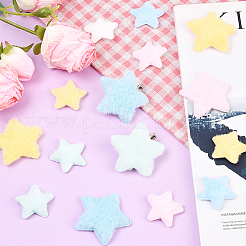 50 шт. 10-х цветные односторонние кабошоны из шерстяного волокна&nbsp;FIND-SC0020-32