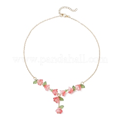 3 шт. латунная цепочка с цветочным звеном&nbsp;NJEW-TA00195