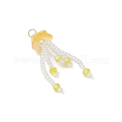 Подвески из стеклянных бусин в виде медуз&nbsp;PALLOY-MZ00707-04