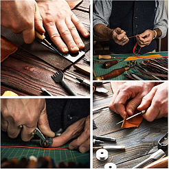 Двусторонние ленты из ПВХ из искусственной кожи длиной 2 м.&nbsp;SRIB-WH0011-127D-02