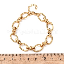 Браслеты из овальных звеньев из нержавеющей стали 304 для женщин&nbsp;BJEW-G780-05G