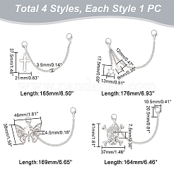 4 шт. 4-х стилевые цепи для крепления обуви из цинкового сплава&nbsp;FIND-PH0007-37