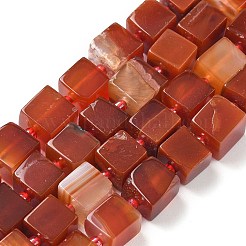 Нити бусин из натурального полосчатого агата (окрашенного и нагретого)&nbsp;G-D338-A09-02